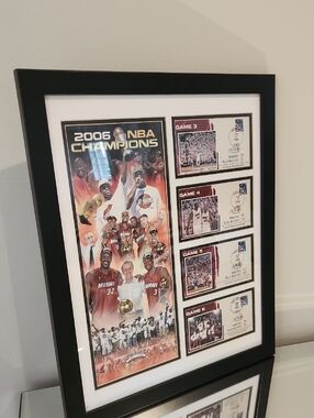 RARE●,COLLECTOR●  FRAMED 2006 NBA Championship Miami Heat 🔥 Framed Prints